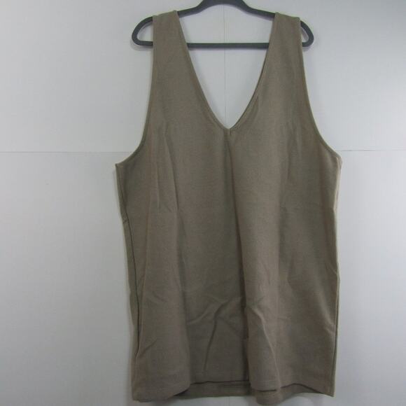 ASOS Tan Knit Mini Dress Women's sz 12 Coastal Neutral Minimalist Cozy Boho - Picture 2 of 9